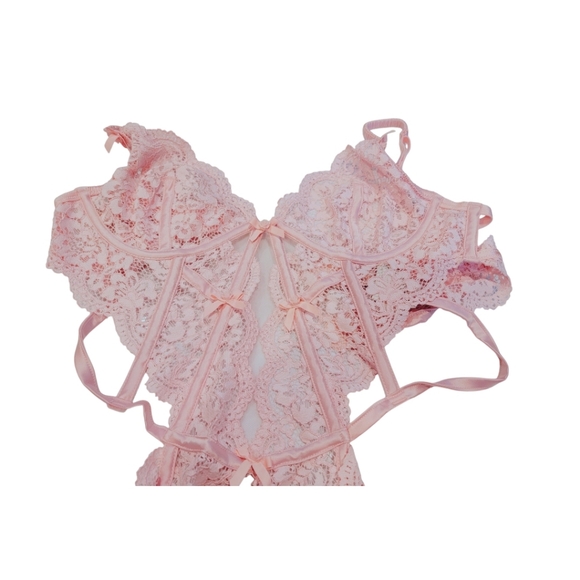 NWOT For Love and Lemons 🍋 Creamsicle Pink Teddy Small - Picture 7 of 9